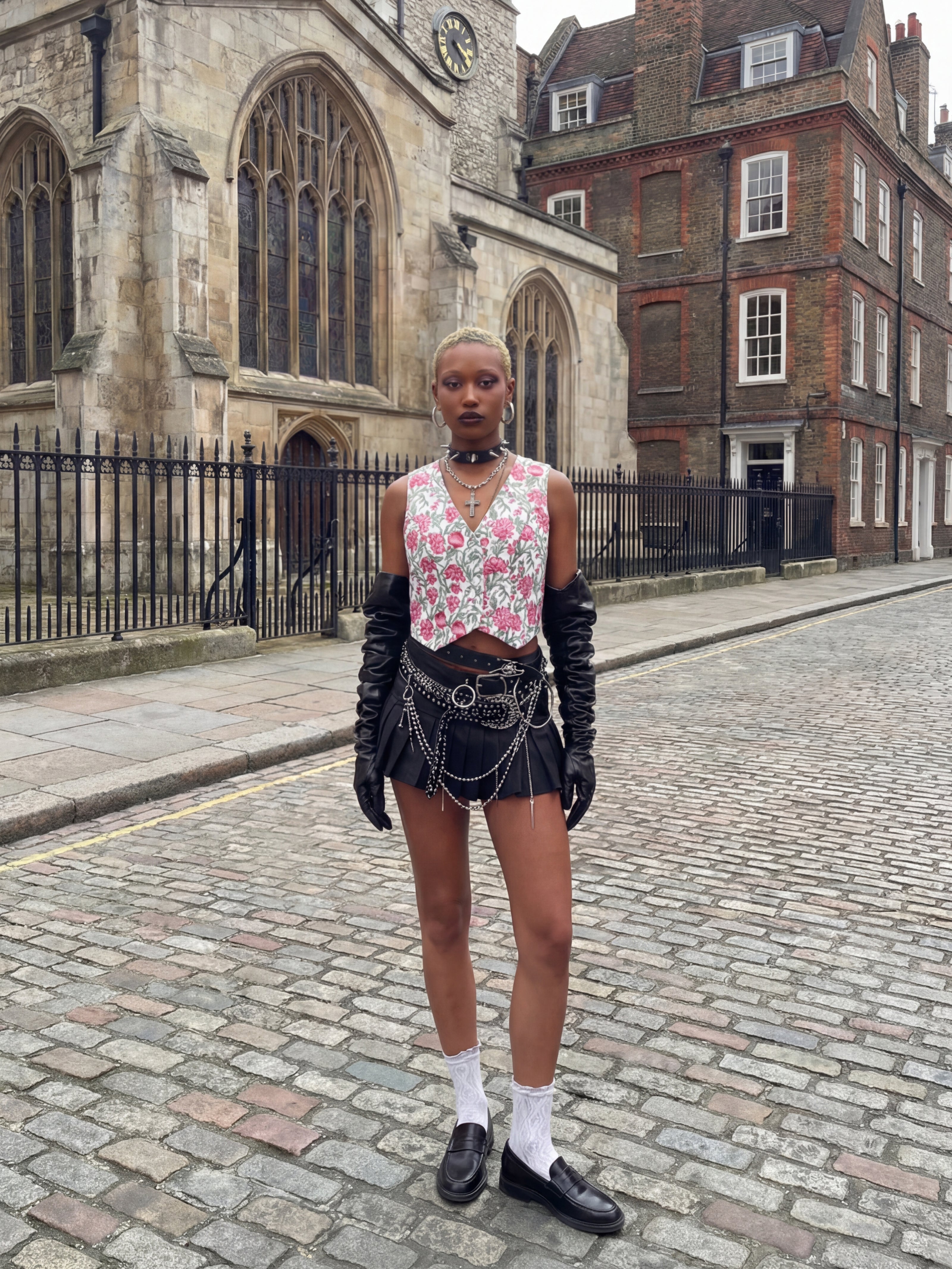 Shahira Handblock Waistcoat - Ivory Block