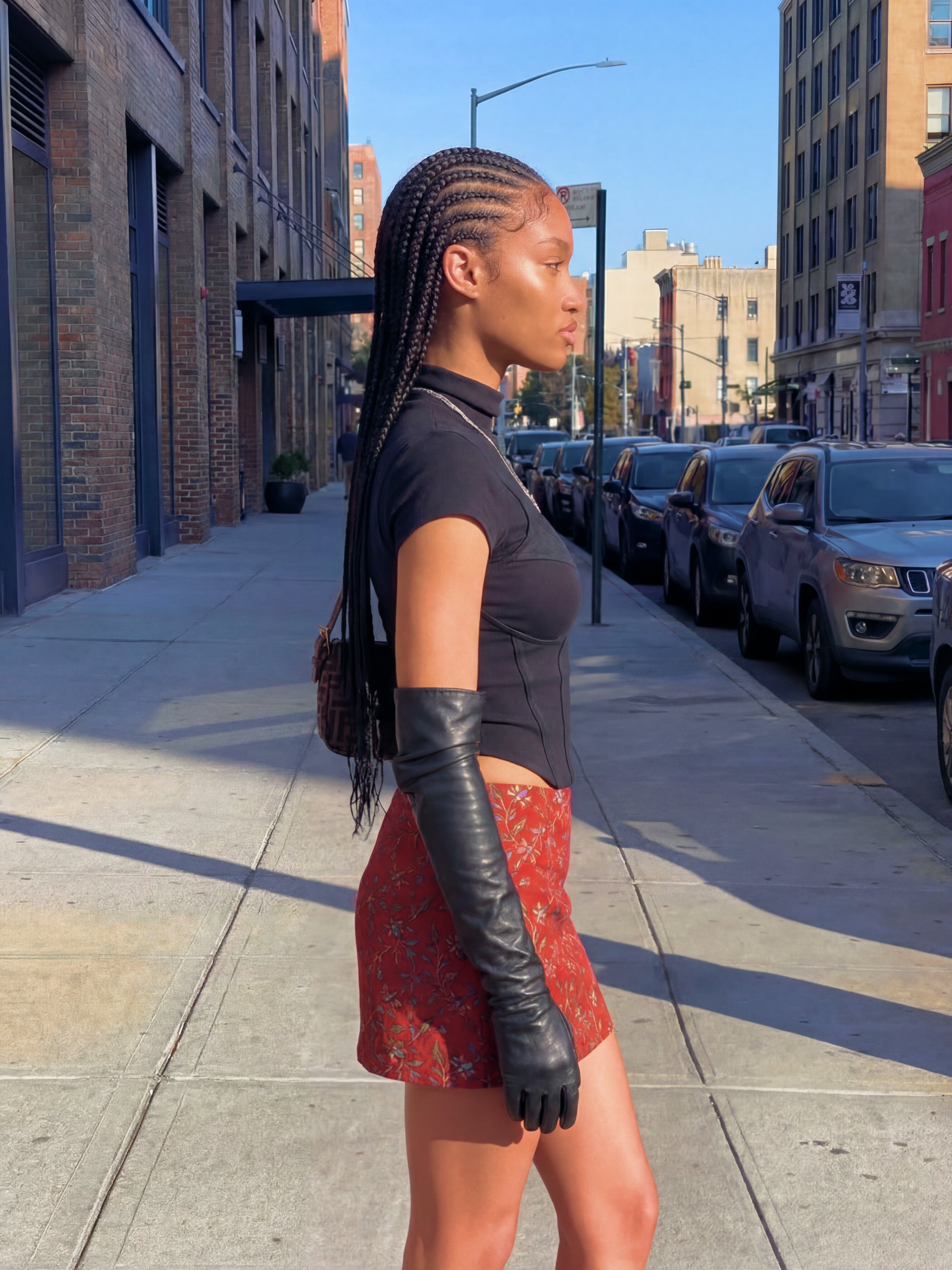 Zaria Mini Skirt - Vermilion Bloom