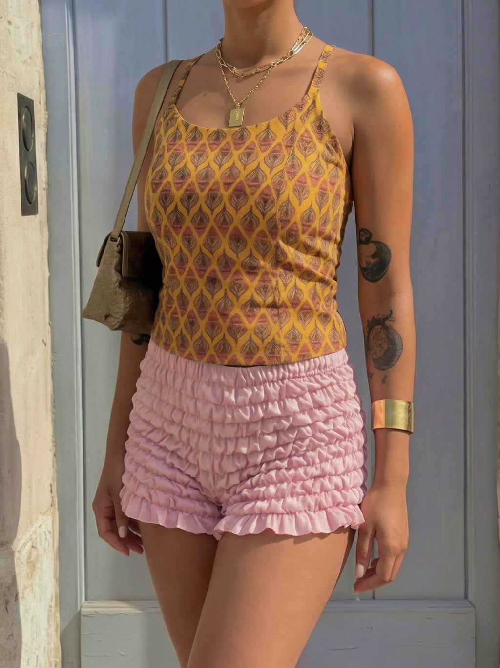 Sol Backless Top - Marigold Dawn