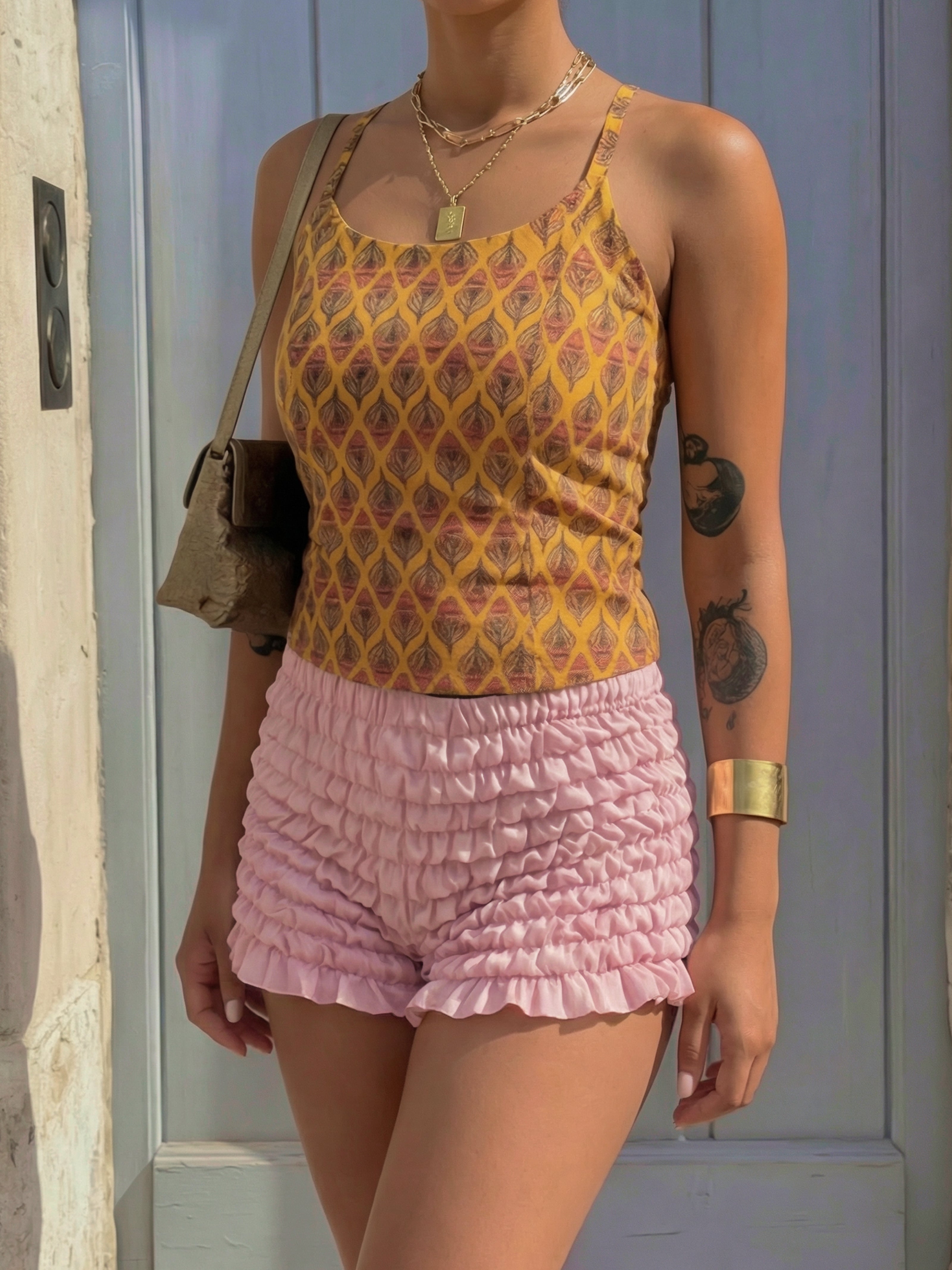 Sol Backless Top - Marigold Dawn