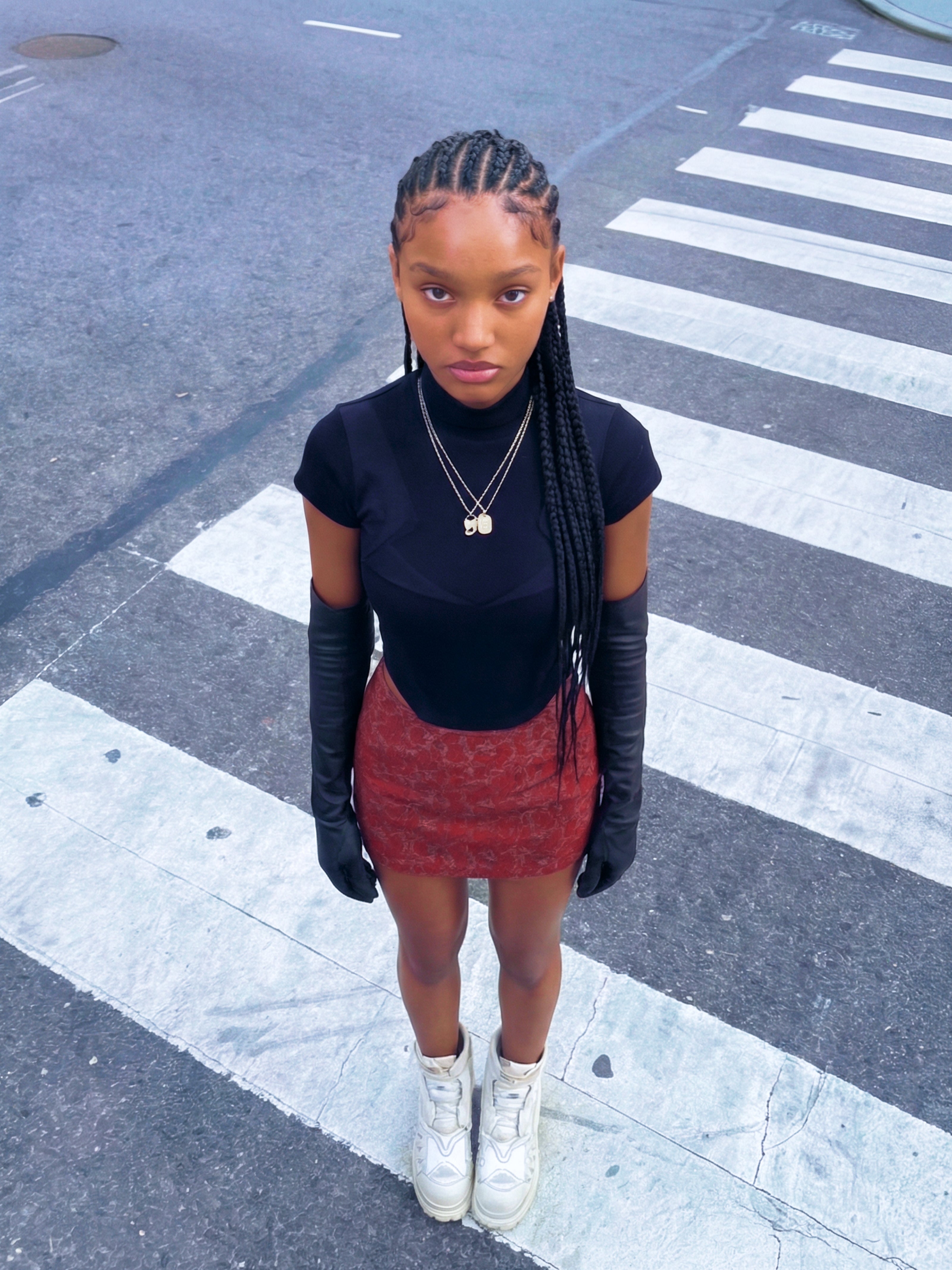 Zaria Mini Skirt - Vermilion Bloom