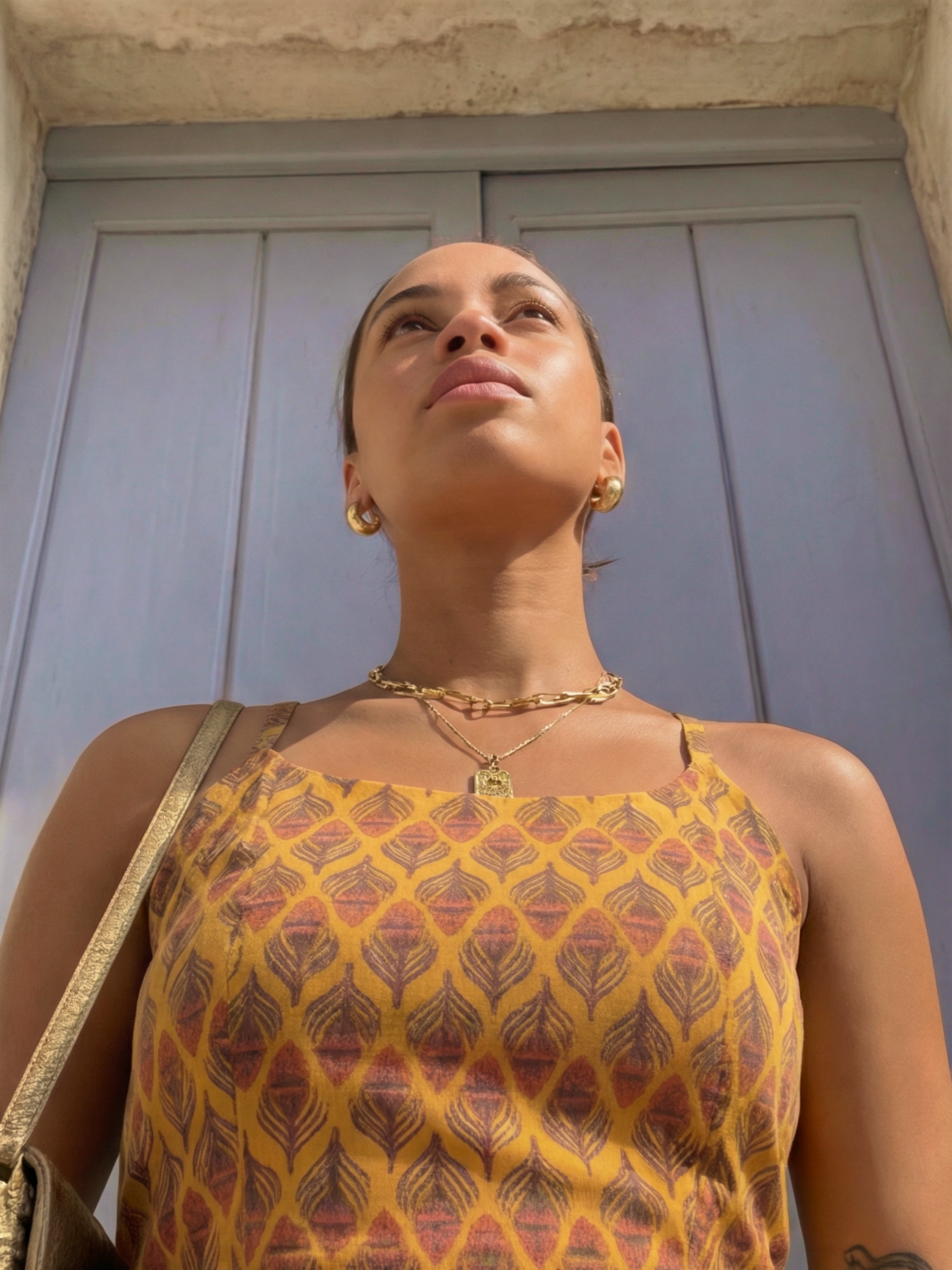 Sol Backless Top - Marigold Dawn