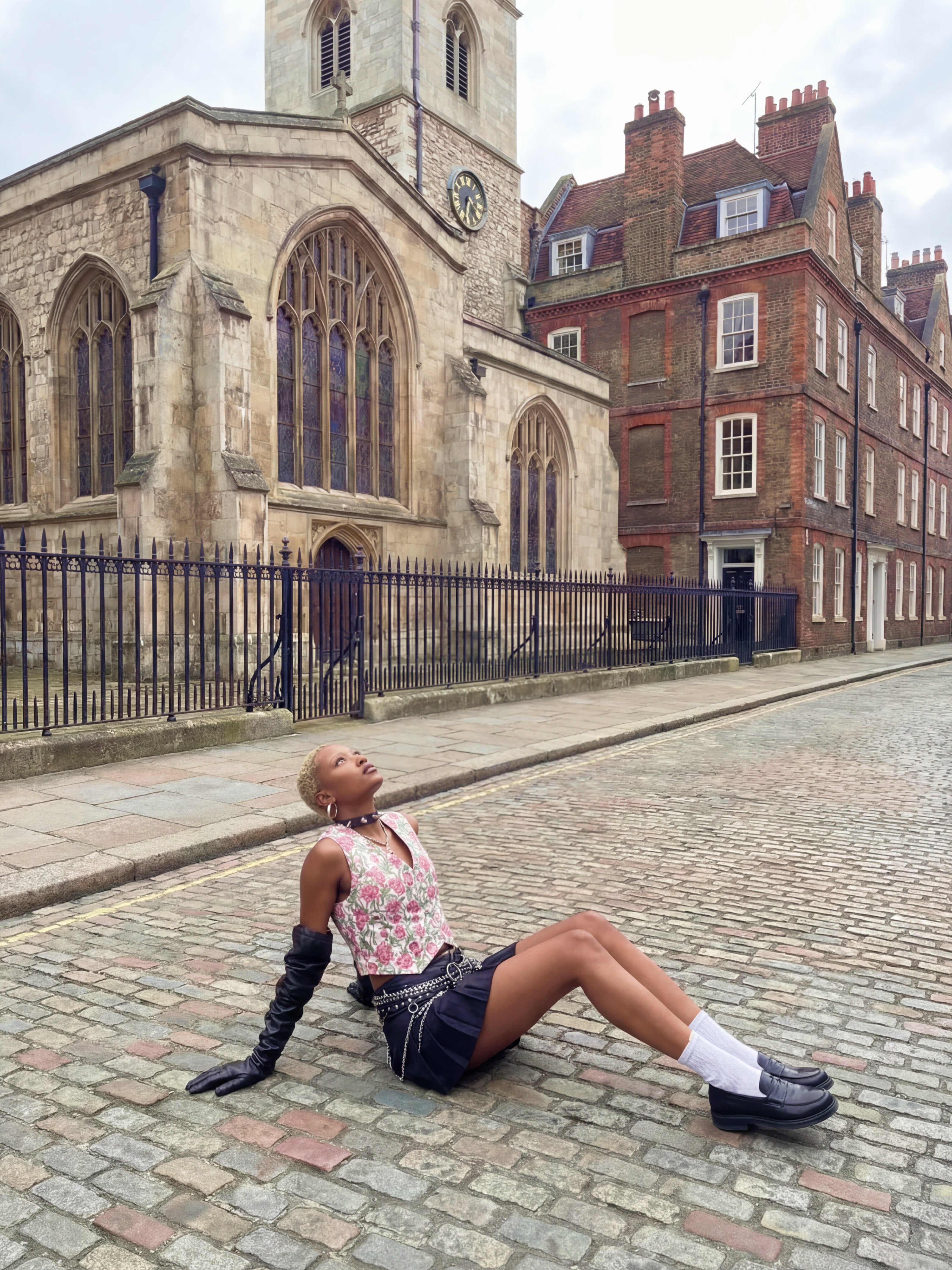 Shahira Handblock Waistcoat - Ivory Block