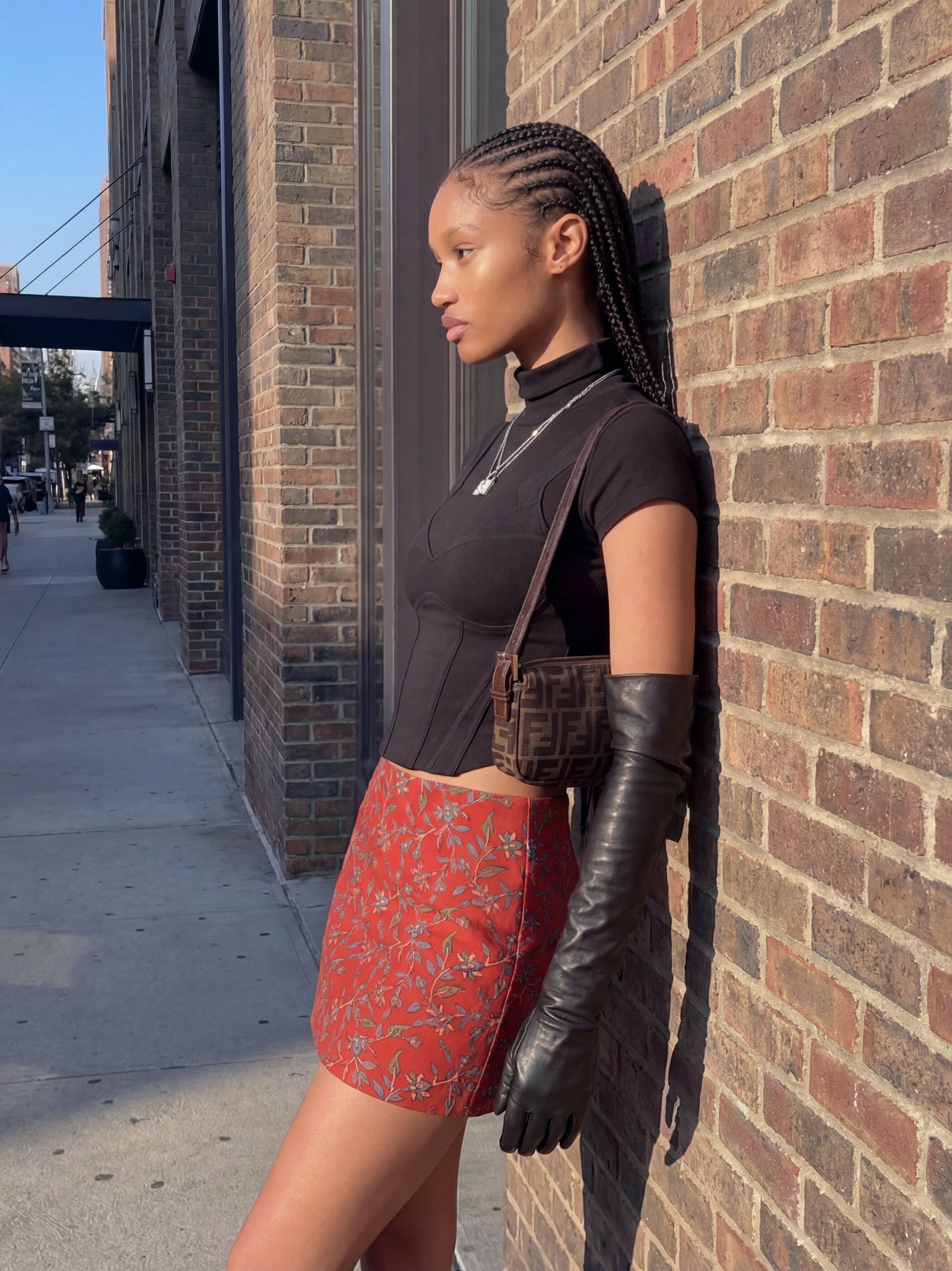 Zaria Mini Skirt - Vermilion Bloom