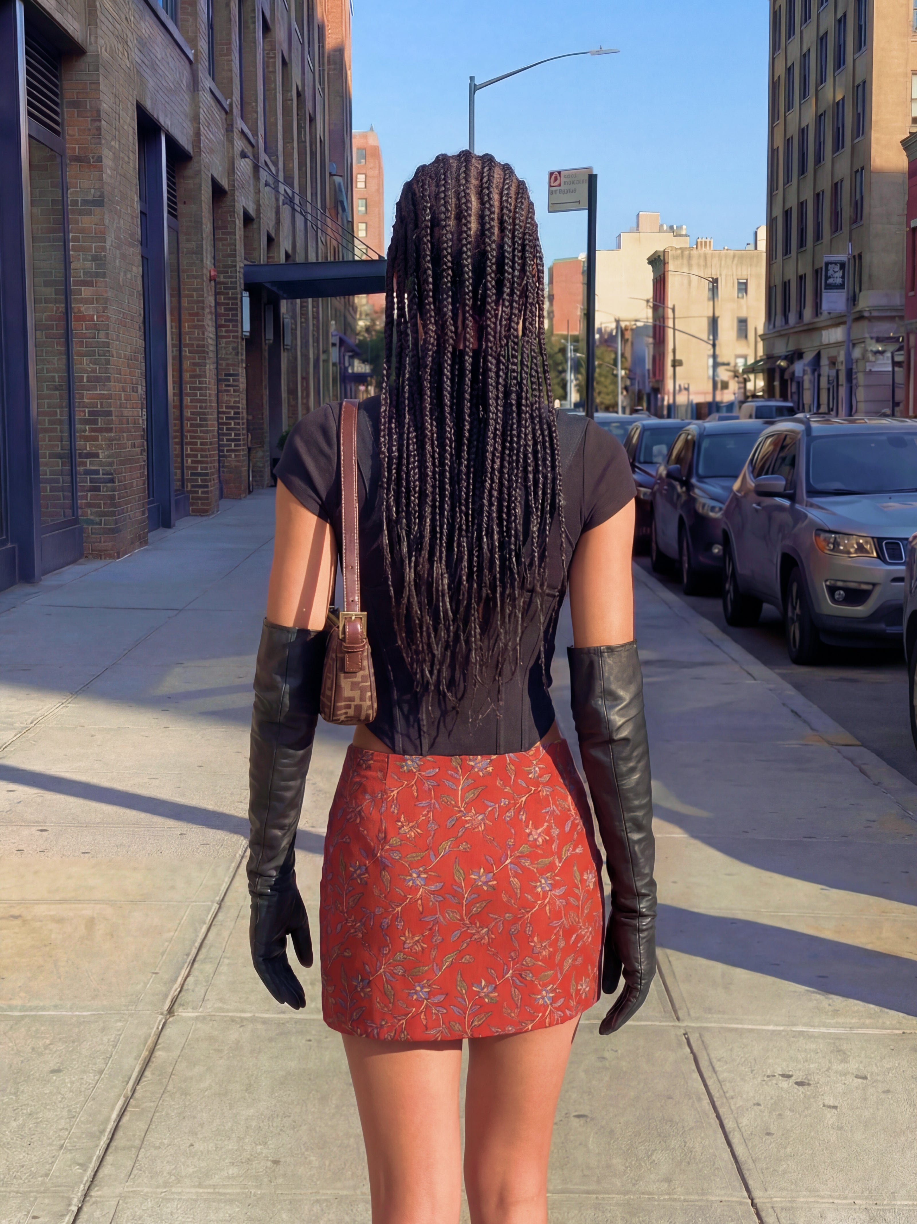 Zaria Mini Skirt - Vermilion Bloom