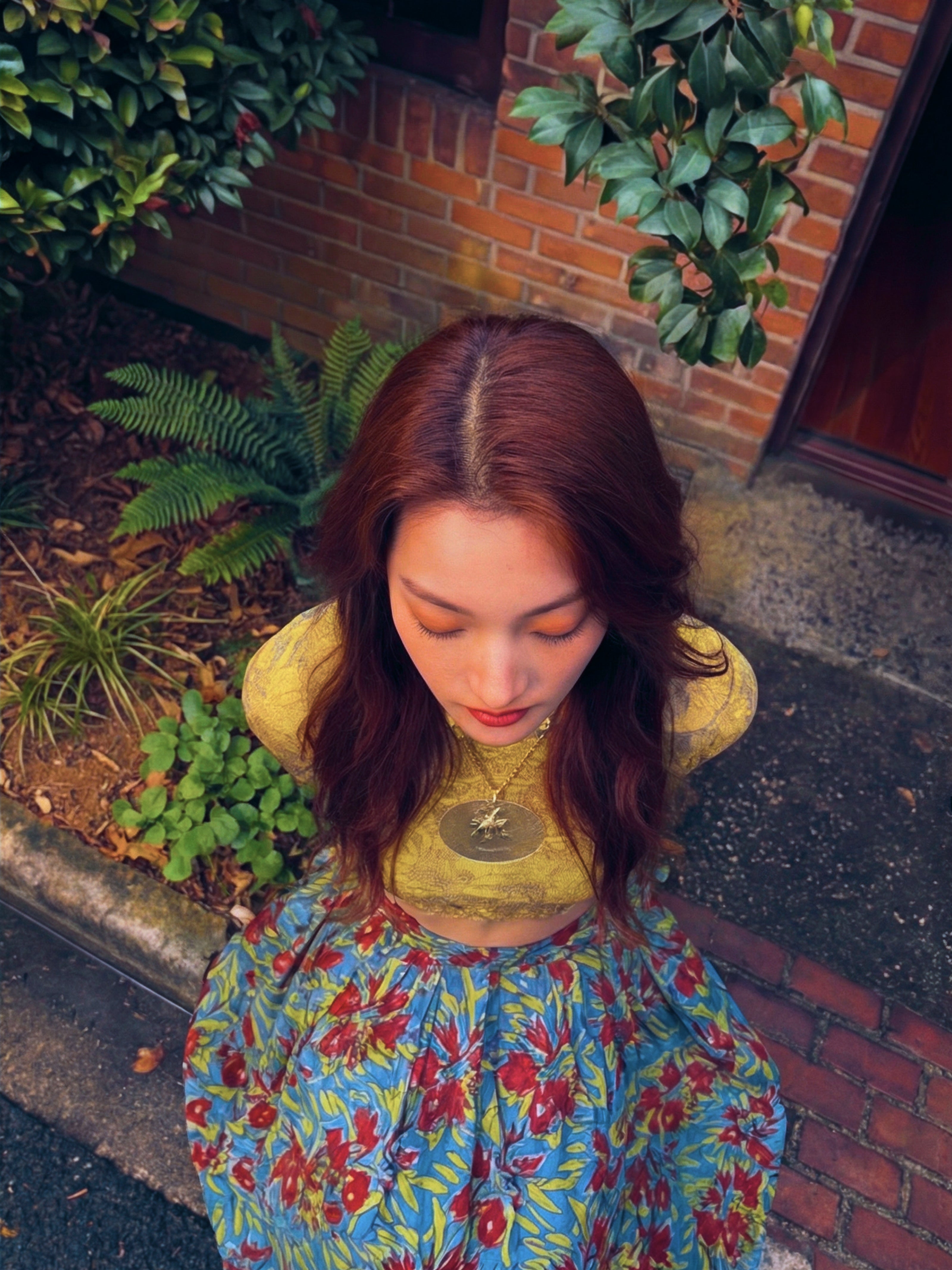 Ariha Handblock Pleated Skirt – Azure Bloom