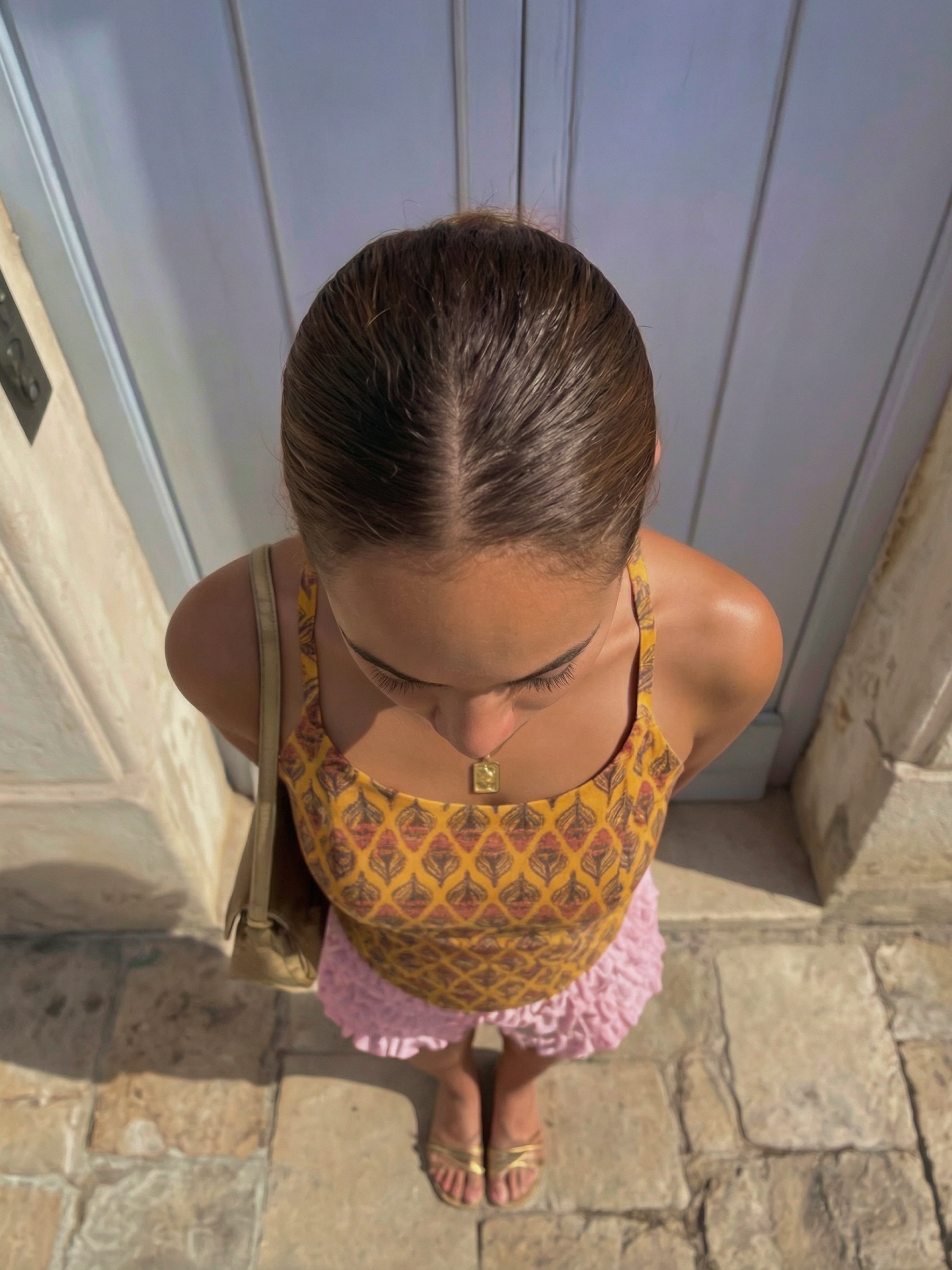 Sol Backless Top - Marigold Dawn