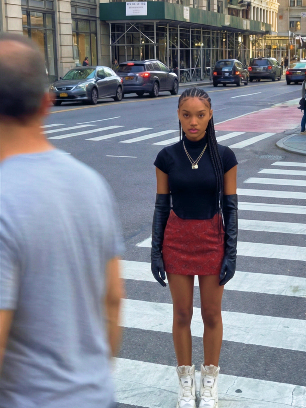 Zaria Mini Skirt - Vermilion Bloom